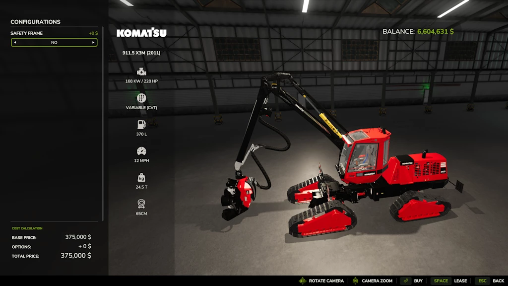 Komatsu Harvester 911.5 X3M